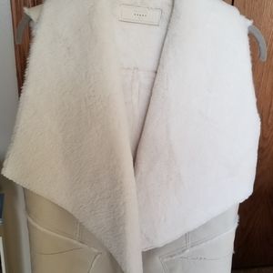 Faux leather vest